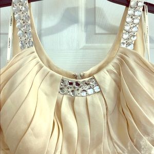 CACHET Gold Cocktail dress w/ rhinestones - SZ 6